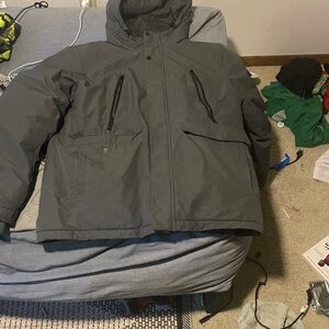 Dark Gray Hooded Winter Jacket